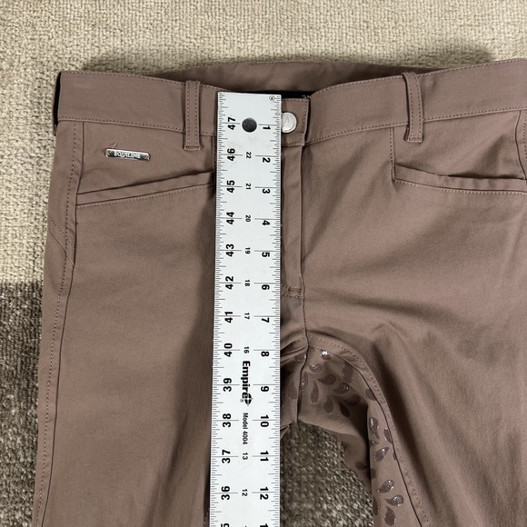 Equiline Breeches Women's Size IT46 Brown Knee Grip Floral‎ Equestrian - Picture 6 of 8